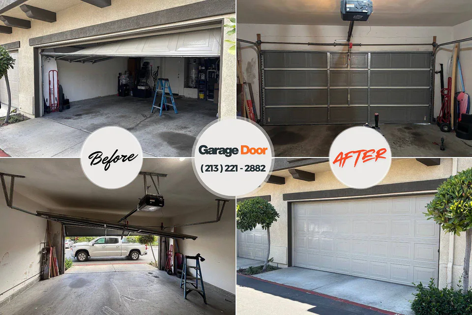 Before and after: garage door repair Boonton, NJ